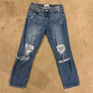 Levi's Blue Distressed Boyfriend Jeans